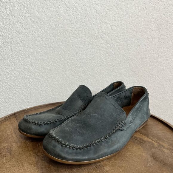 Frye Boots Ash Gray Lewis Venetian Slip-On Loafer Driving Shoes Men's Size 8 - Picture 1 of 9